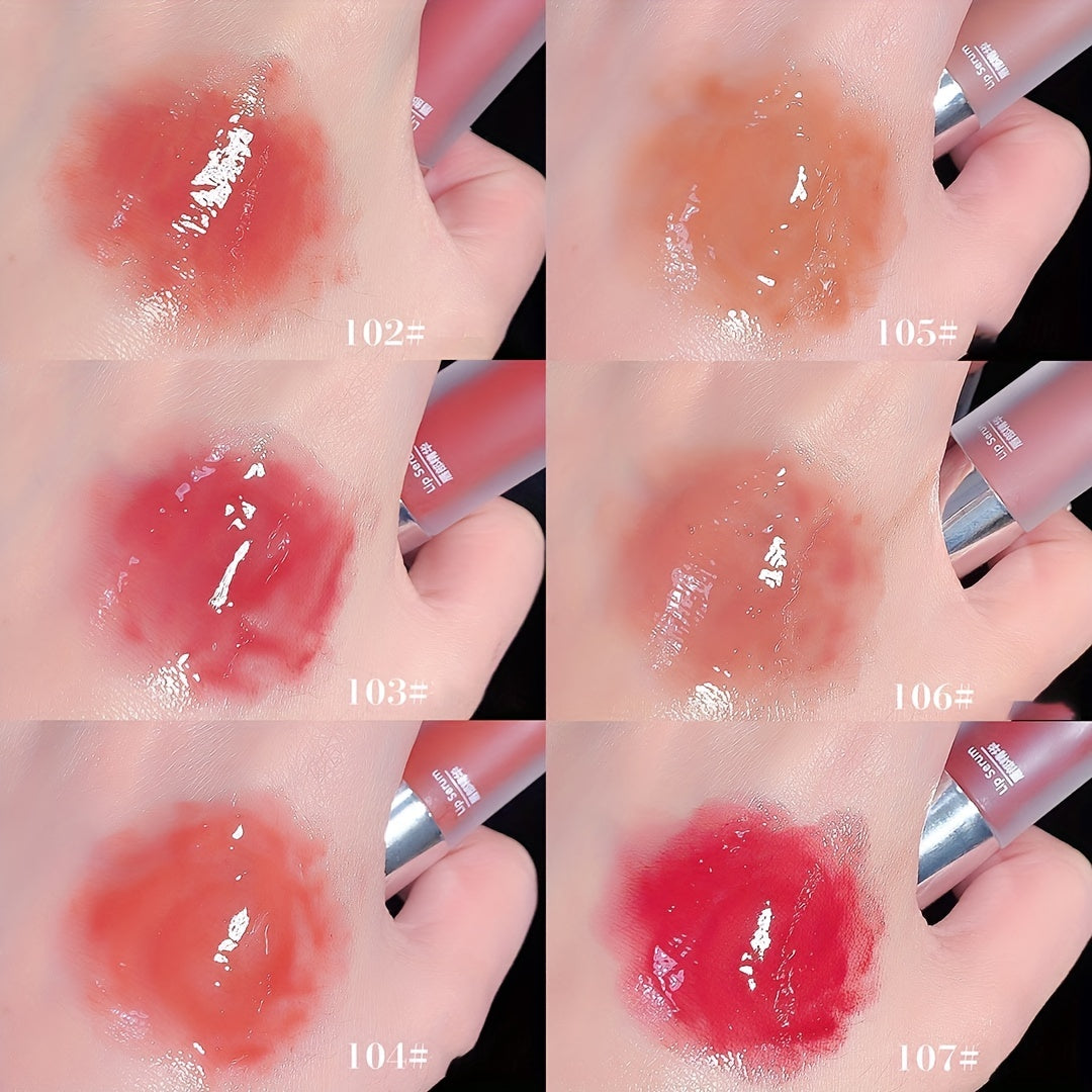 6 colors Nude Lip Care Set - Tinted Lipstick, Lip Glaze, Lip Plumping Gloss, and Honey Lip Oil - Mirror Water Light Lip Care for Women Valentine's Day Gifts