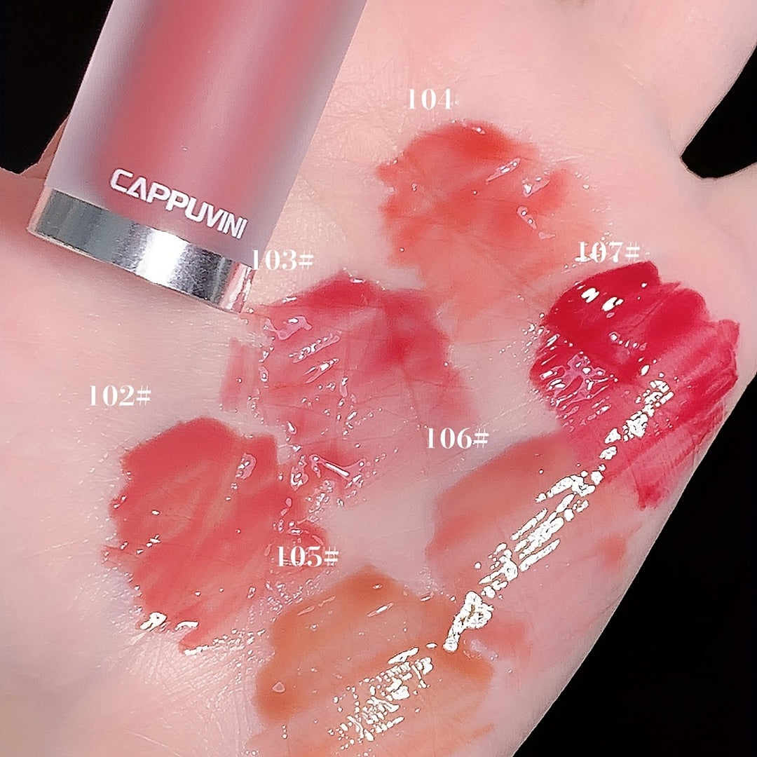 6 colors Nude Lip Care Set - Tinted Lipstick, Lip Glaze, Lip Plumping Gloss, and Honey Lip Oil - Mirror Water Light Lip Care for Women Valentine's Day Gifts