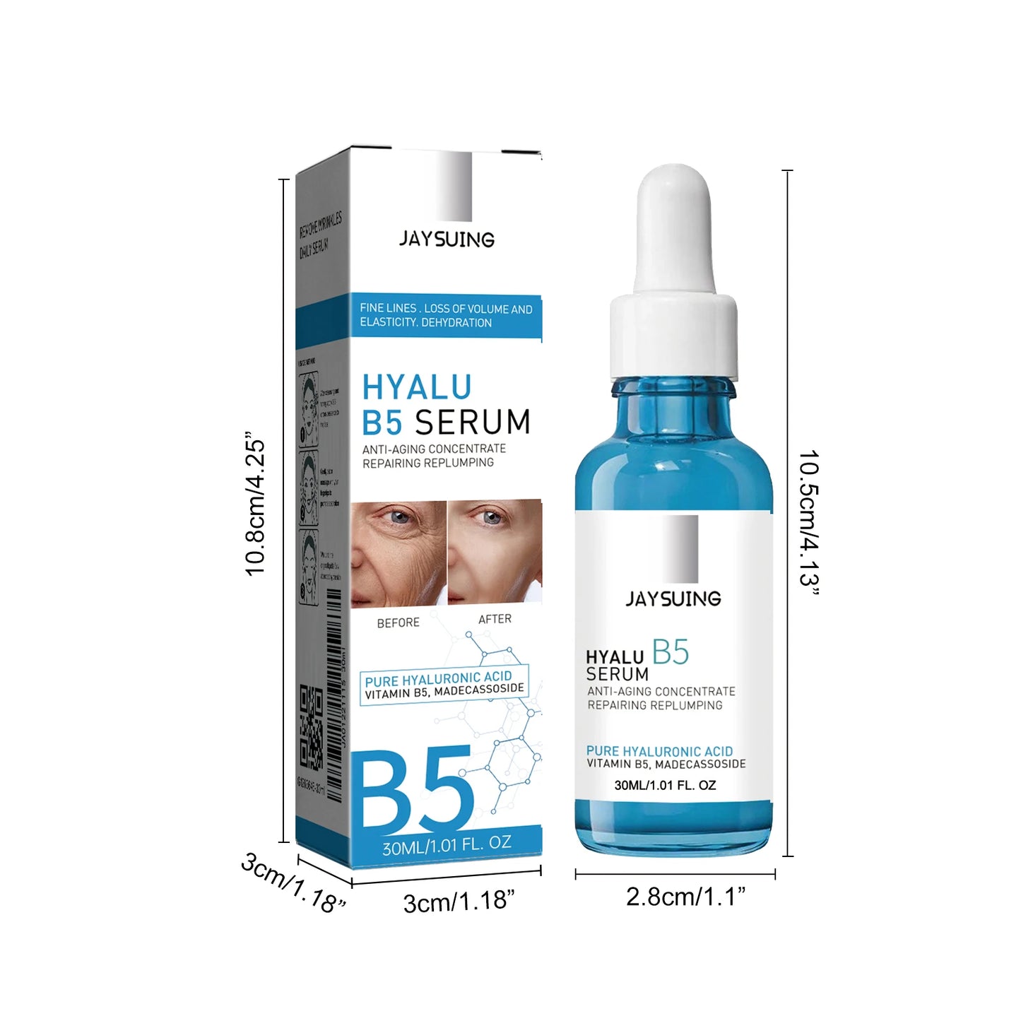 B5 Skin Care Oil Hyaluronic Acid Face Diminish Fine Lines Hydrate Moisturize Firm Lift and Brighten Skin 30ml Hyalu B5 Serum