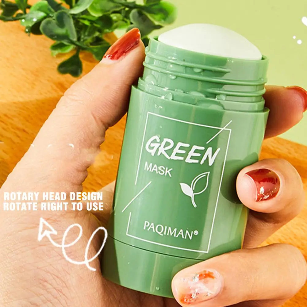 Green Tea Mask Face Clean Cleansing Stick Mask Face Deep Moisturizing Shrink Pores Blackhead Acne Facial Skin Care