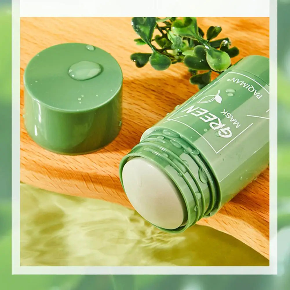 Green Tea Mask Face Clean Cleansing Stick Mask Face Deep Moisturizing Shrink Pores Blackhead Acne Facial Skin Care