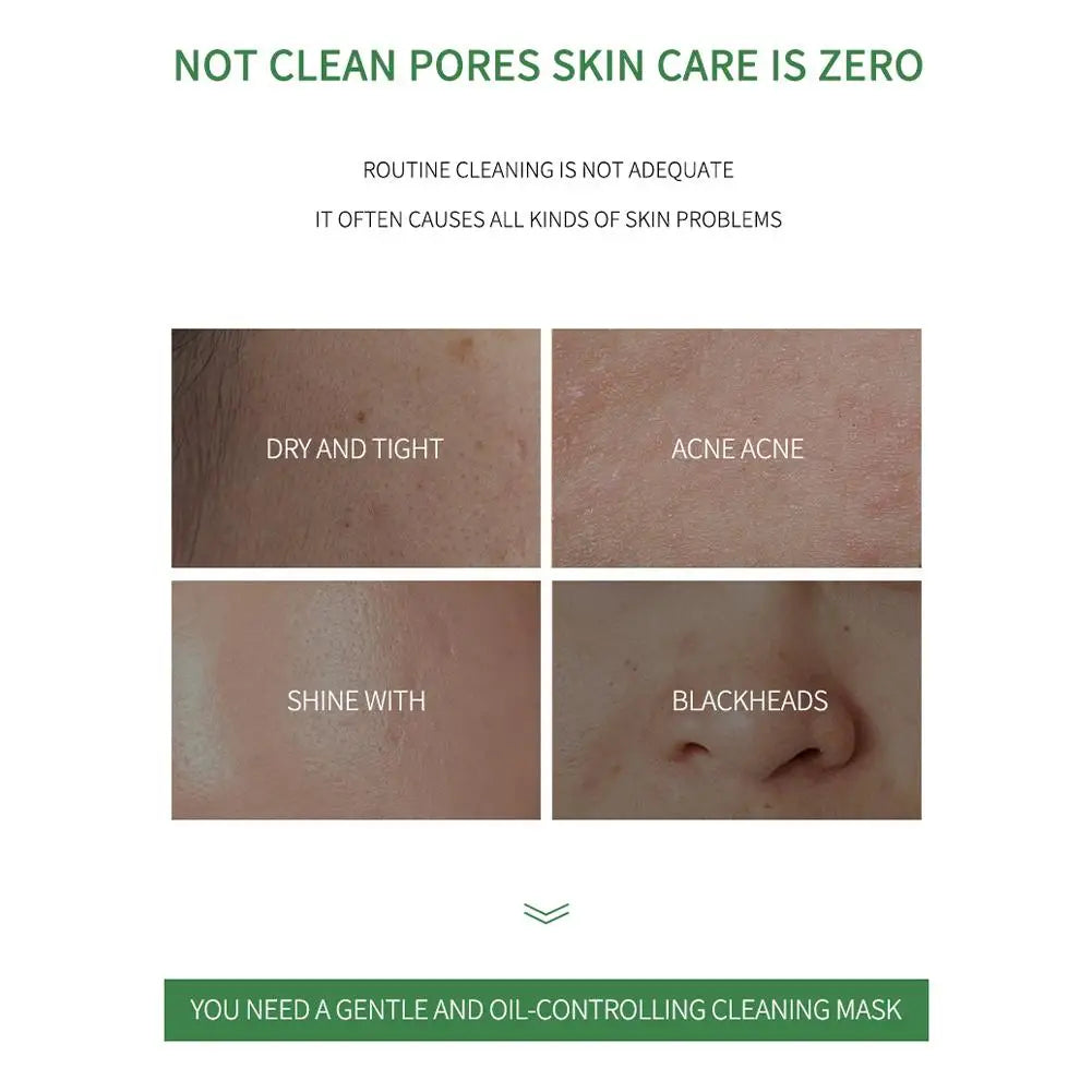 Green Tea Mask Face Clean Cleansing Stick Mask Face Deep Moisturizing Shrink Pores Blackhead Acne Facial Skin Care