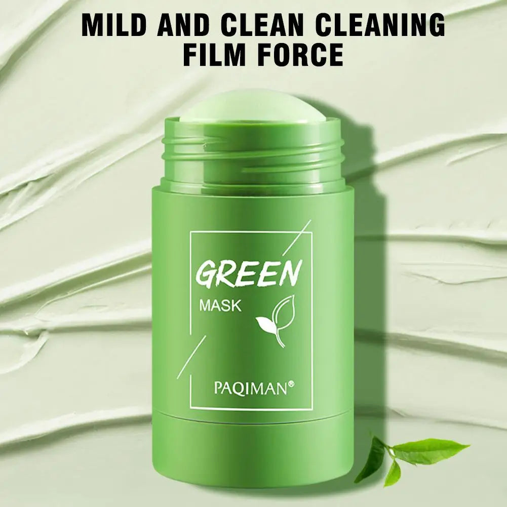 Green Tea Mask Face Clean Cleansing Stick Mask Face Deep Moisturizing Shrink Pores Blackhead Acne Facial Skin Care