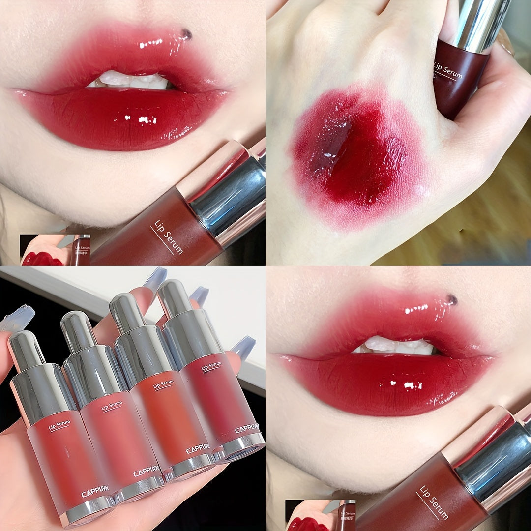 6 colors Nude Lip Care Set - Tinted Lipstick, Lip Glaze, Lip Plumping Gloss, and Honey Lip Oil - Mirror Water Light Lip Care for Women Valentine's Day Gifts