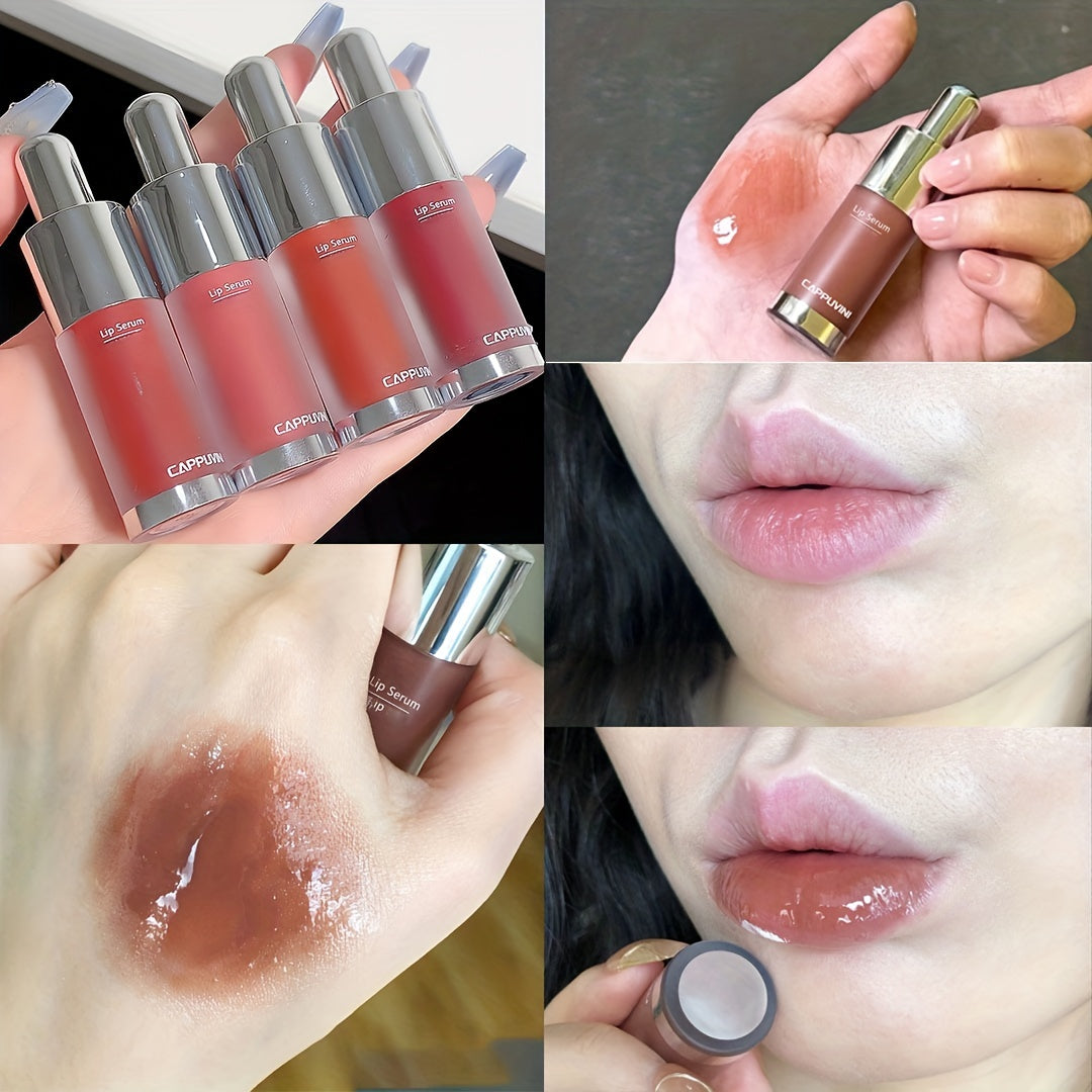 6 colors Nude Lip Care Set - Tinted Lipstick, Lip Glaze, Lip Plumping Gloss, and Honey Lip Oil - Mirror Water Light Lip Care for Women Valentine's Day Gifts