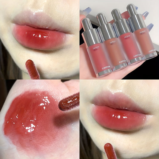 6 colors Nude Lip Care Set - Tinted Lipstick, Lip Glaze, Lip Plumping Gloss, and Honey Lip Oil - Mirror Water Light Lip Care for Women Valentine's Day Gifts